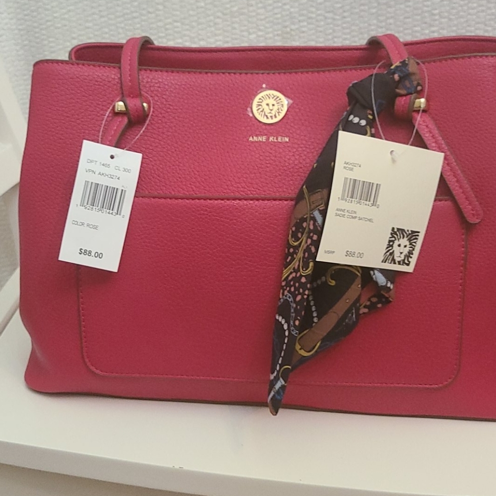 Red pink Anne Klein purse